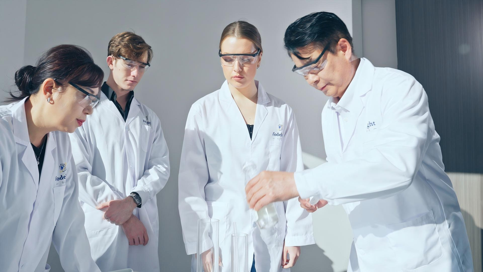 Glass performance testing lab with climate simulation systems for thermal insulation and blast resistance validation